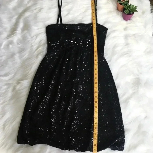 Jessica McClintock Black Sequin Bubble Dress - Picture 4 of 8